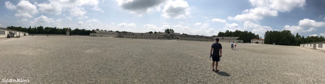 Dachau Concentration Camp - Panorama parade group